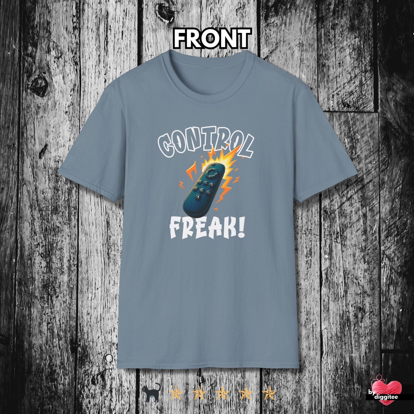 Printify T-Shirt Stone Blue / S (REMOTE) CONTROL 📺 FREAK II Unisex T-shirt