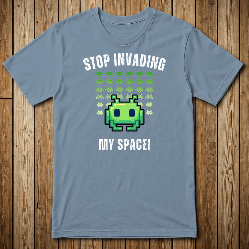 Printify T-Shirt Stone Blue / S SPACE INVADER Test