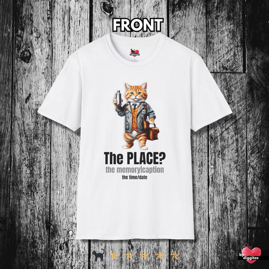 Printify T-Shirt White / L CUSTOM CAT 🗺️ Explorer's Memory Map