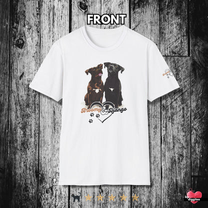 Printify T-Shirt White / S Broomy & Django | Best Dogs Ever