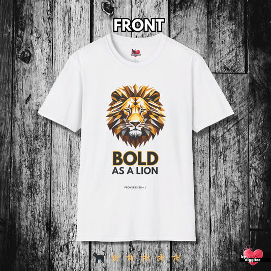 Printify T-Shirt White / S 🇬🇧 CUSTOM Cats 🦁 BOLD LION