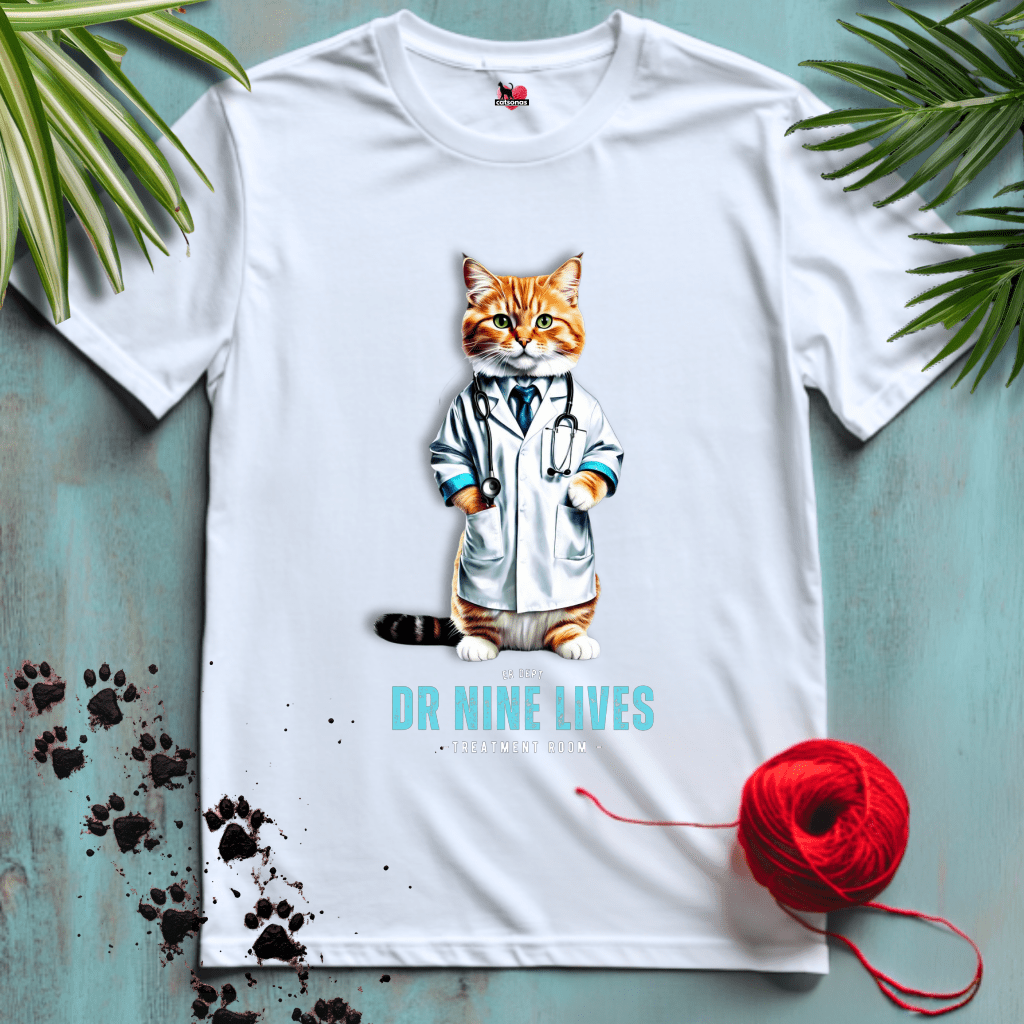 Printify T-Shirt White / XL CAT-DOCTOR 🚑 DR-FEELGOOD | Healthcare Cats Collection