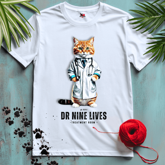 Printify T-Shirt White / XL DR-NINE-LIVES 🚑 OPERATIONS | Healthcare Cats Collection