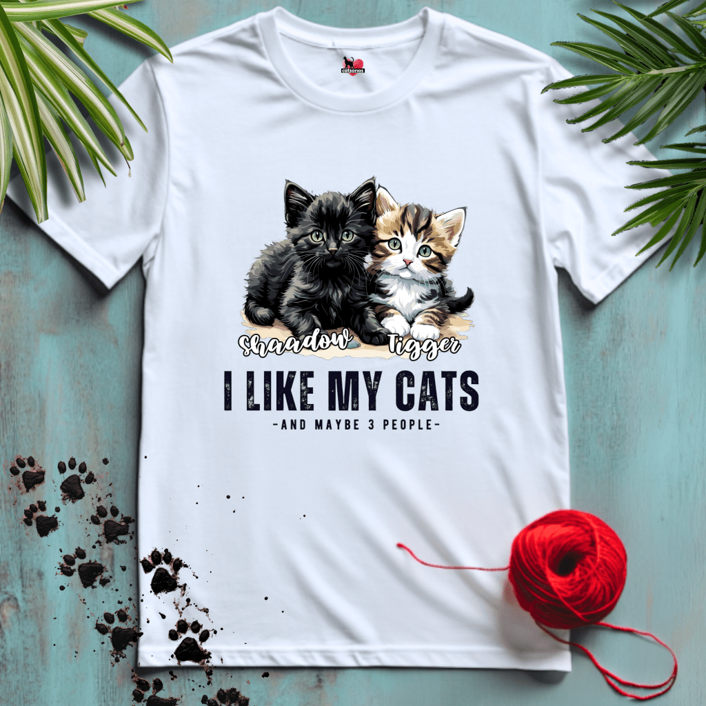 Printify T-Shirt White / XL I-LIKE-MY-CATS 😻✚ 3 PEOPLE | Lifestyle Cats Collection