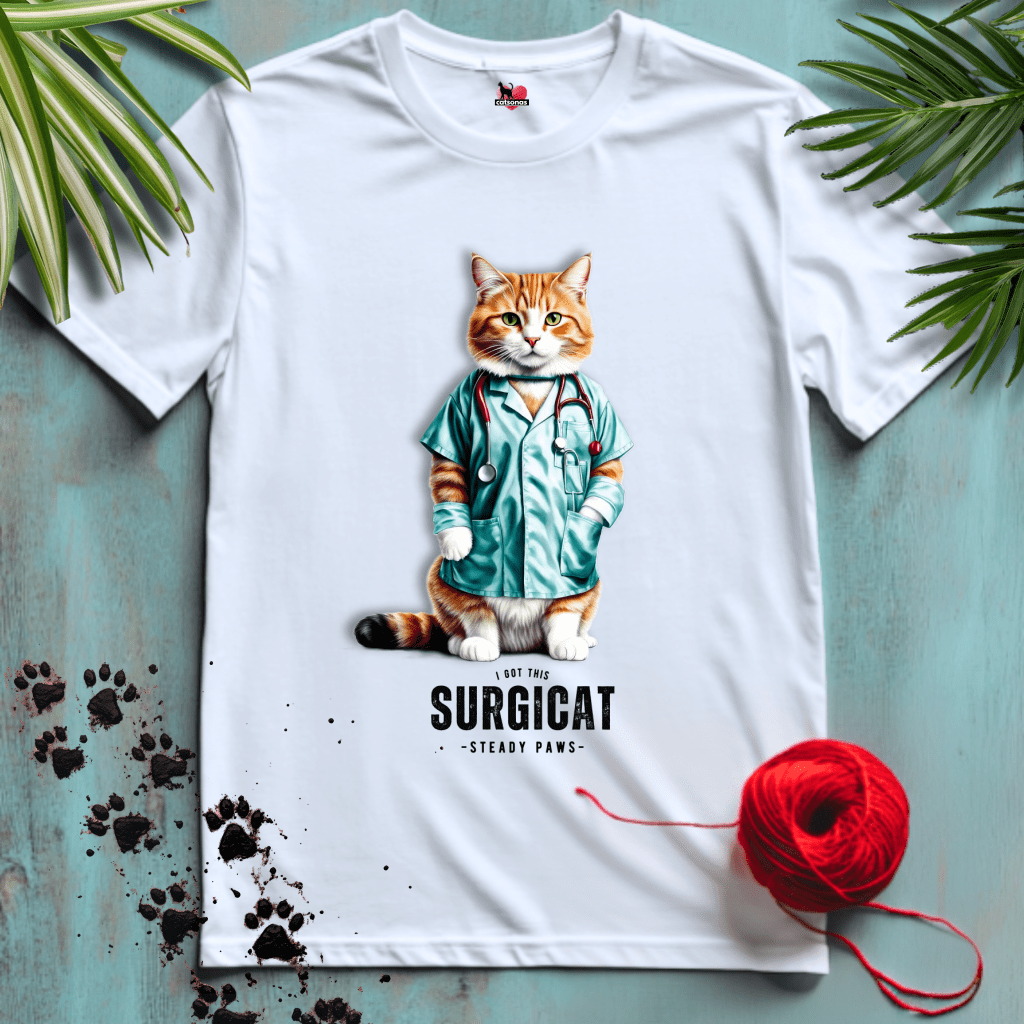 Printify T-Shirt White / XL SURGICAT 🩺 DOCTOR-SURGEON | Healthcare Cats Collection