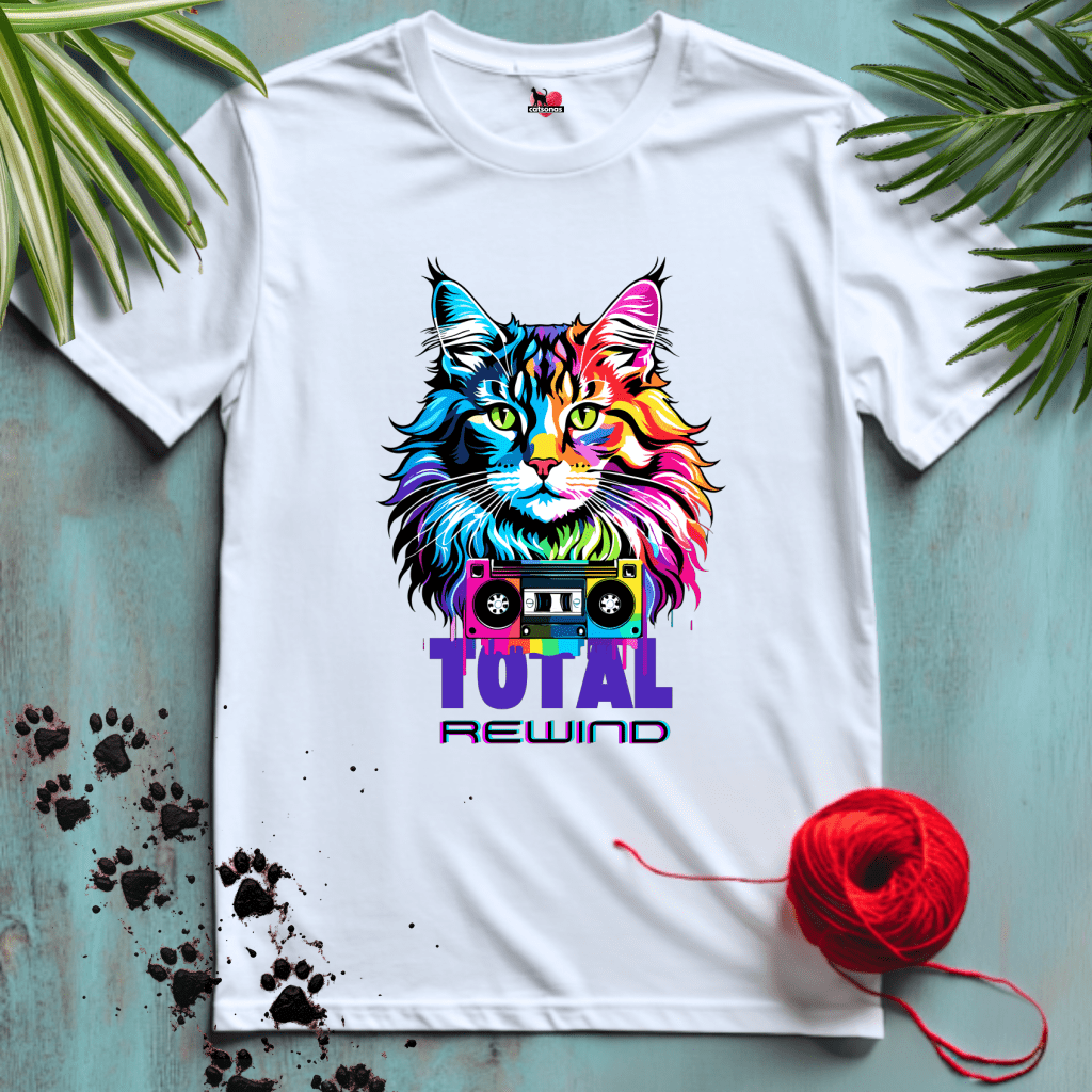 Printify T-Shirt White / XL TOTAL-Rewind 🎹 MUSIC-POP-ART | Music Cats Collection