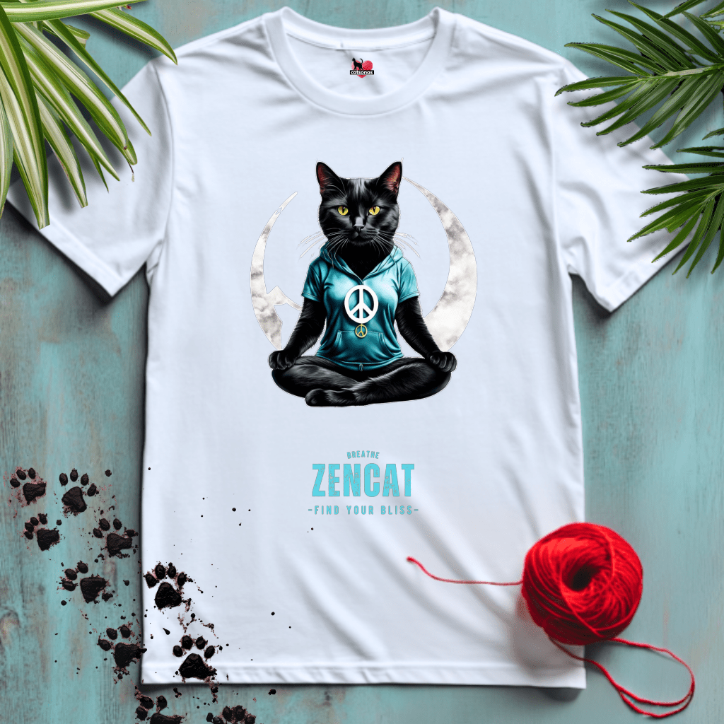 Printify T-Shirt White / XL ZEN-CAT ☮️ PEACE-YOGI | Lifestyle Cats Collection