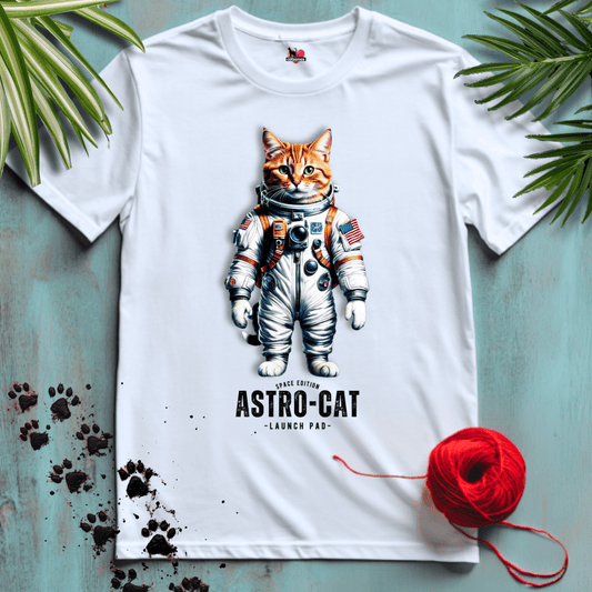 Printify T-Shirt White / XS ASTRO-CAT 🌕 MOON-SHOT | Funny Cats Collection