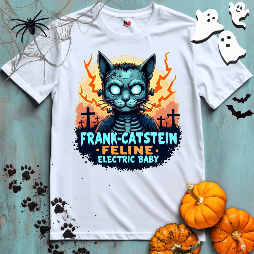 Printify T-Shirt White / XS FELINE ELECTRIC BABY 👻 SPOOKY Season | HALLOWEEN Collection