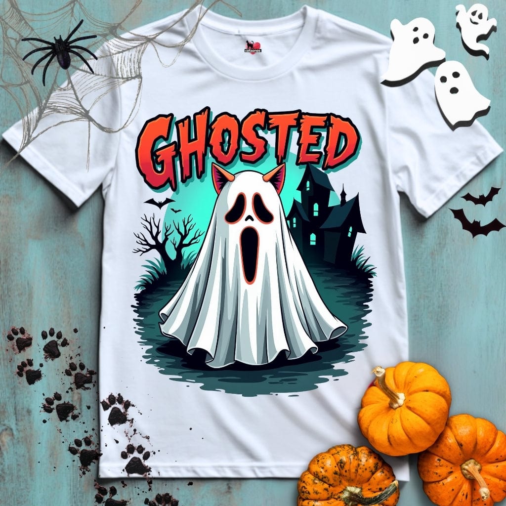 Printify T-Shirt White / XS GHOSTED 👻 SPOOKY Season 🎃 HALLOWEEN Collection