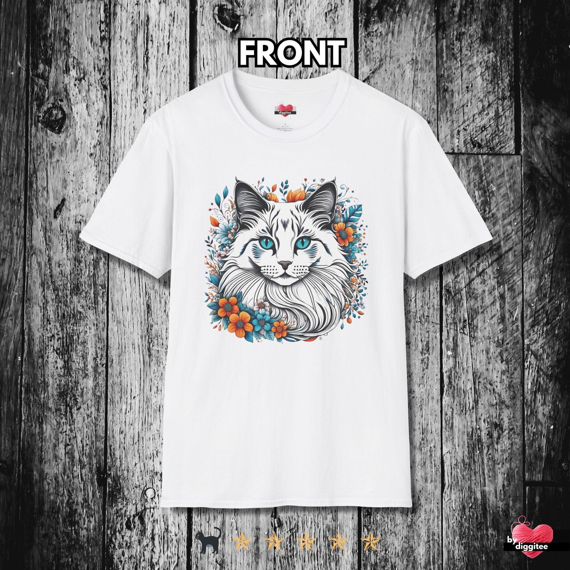 Printify T-Shirt White / XS 🐈‍⬛ Pretty CATS 🐈 Angel