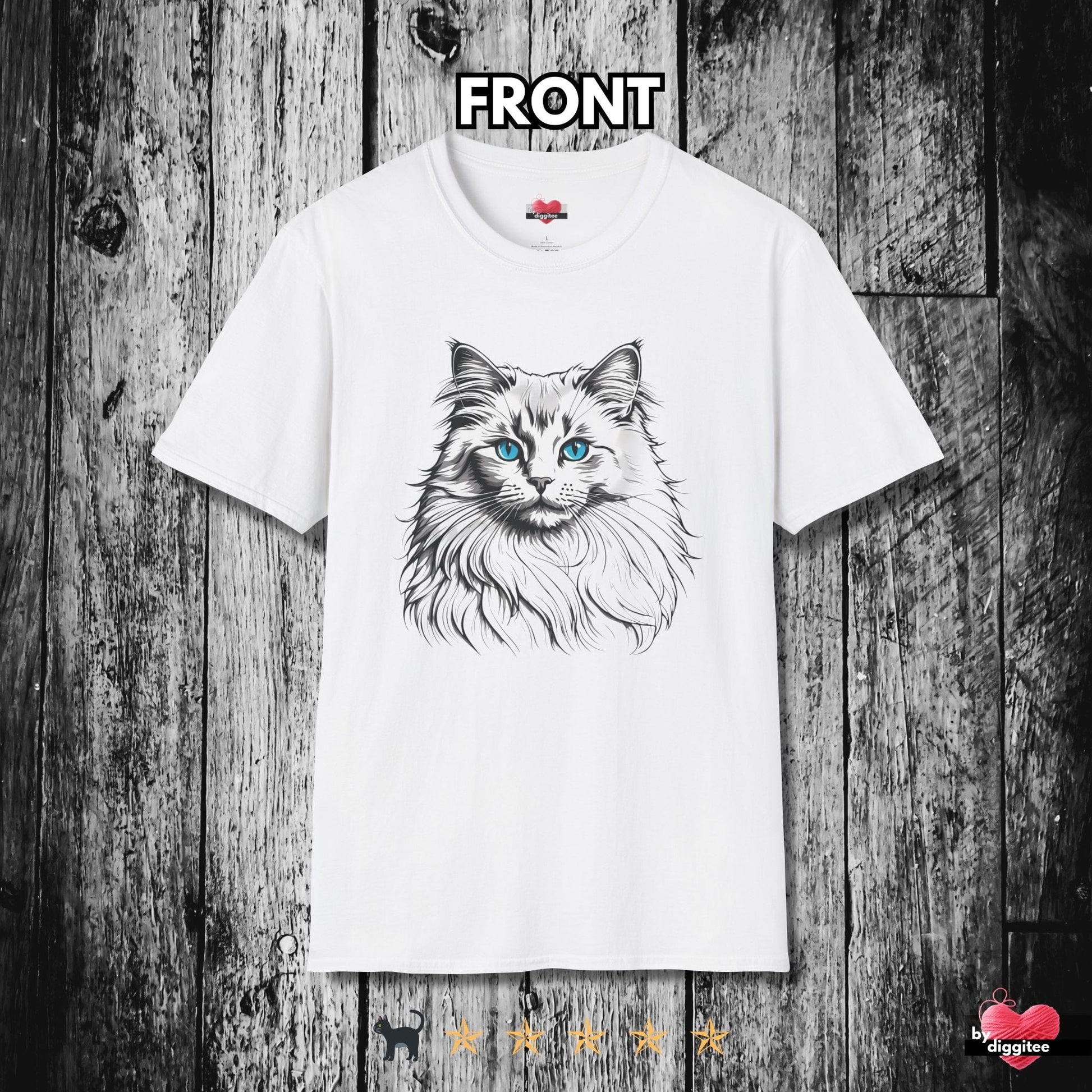 Printify T-Shirt White / XS 🐈‍⬛ Pretty CATS 🐈 Maine Meow