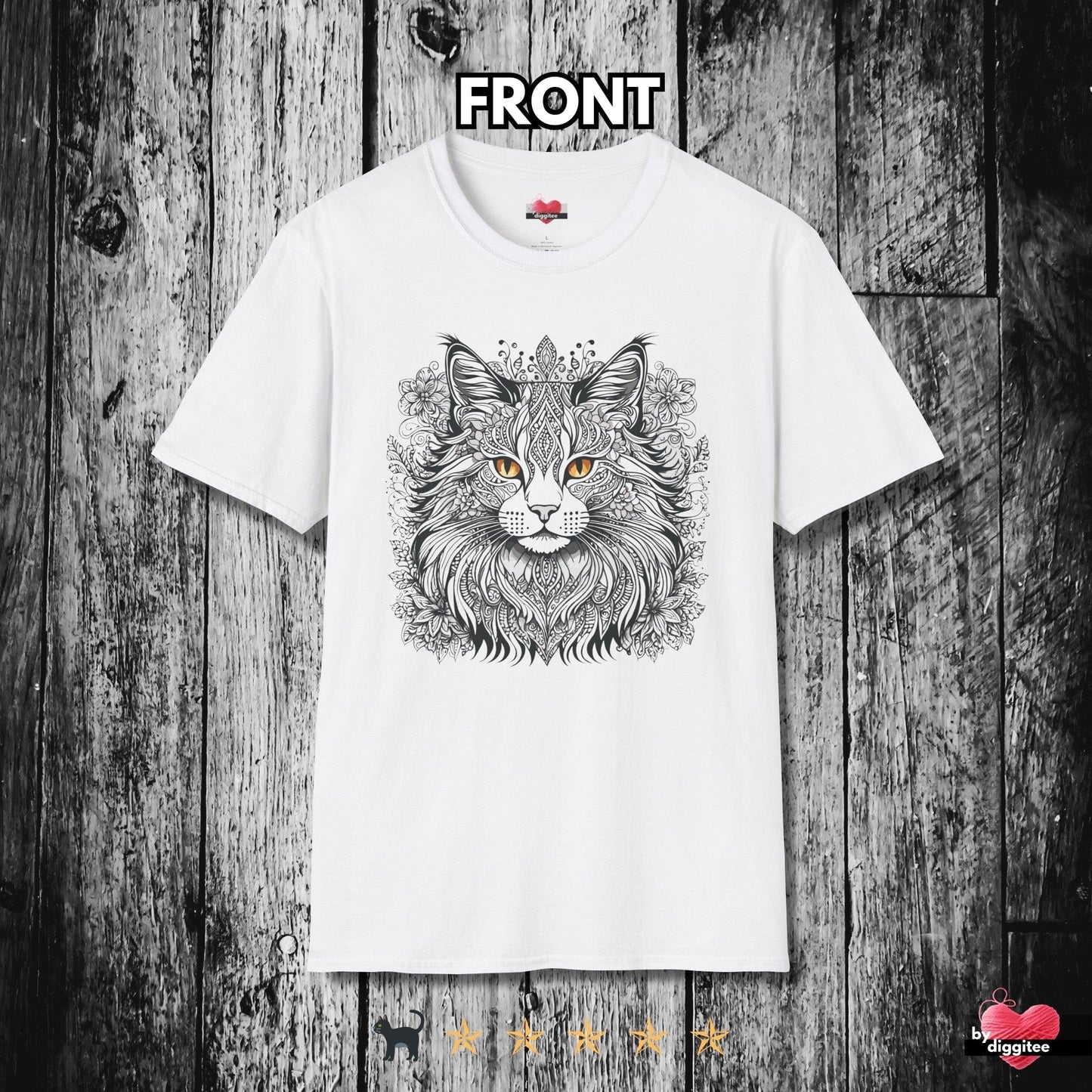 Printify T-Shirt White / XS The Maine Cats 🐈‍⬛ Shadow