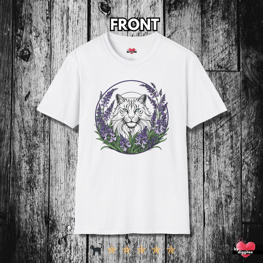 Printify T-Shirt White / XS The Mainee Cats 🐈‍⬛ Lavender Royale