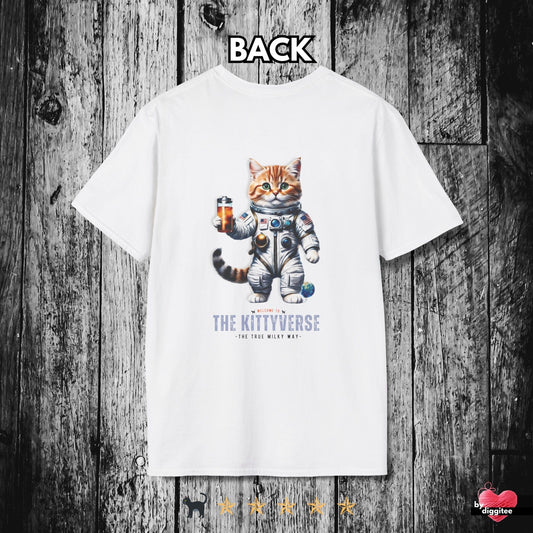 Printify T-Shirts White / XS KITTY VERSE II 🌎 BACK Print